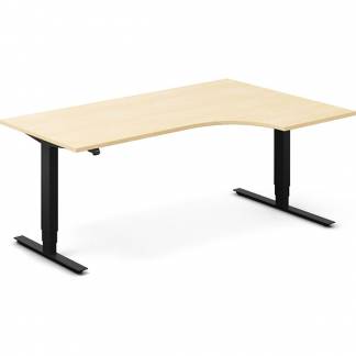 H&aelig;ve-s&aelig;nkebord DNA, Birk 1800x1200 mm H&oslash;jre 2-ben/Sort