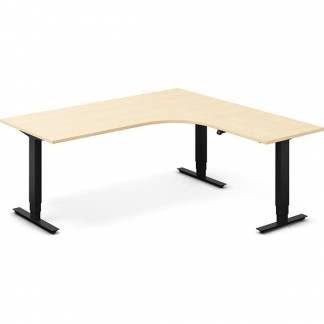 H&aelig;ve-s&aelig;nkebord DNA, Birk 1800x1800 mm H&oslash;jre 3-ben/Sort
