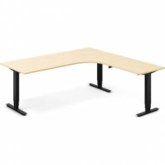 H&aelig;ve-s&aelig;nkebord DNA, Birk 2000x2000 mm H&oslash;jre 3-ben/Sort