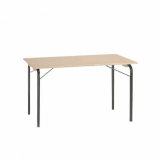 Klapbord Axel 427, 1400x700 mm, Birk laminat, Sort stel