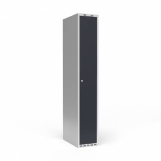 Garderobeskab 1x300 mm Lige tag 1 rum i h&oslash;jden Antracit d&oslash;r Cylinderl&aring;s