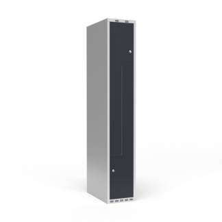 Garderobeskab 1x300 mm Lige tag 2-delt s&oslash;jle Z-d&oslash;r Antracit d&oslash;r Cylinderl&aring;s