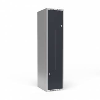 Garderobeskab 1x400 mm Lige tag 2-delt s&oslash;jle Z-d&oslash;r Antracit d&oslash;r Greb for h&aelig;ngel&aring;s
