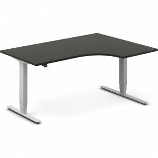 H&aelig;ve-s&aelig;nkebord DNA, Antracit 1600x1200 mm H&oslash;jre 2-ben/Alugr&aring;