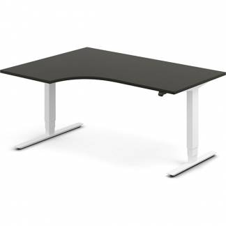 H&aelig;ve-s&aelig;nkebord DNA, Antracit 1600x1200 mm Venstre 2-ben/Hvid