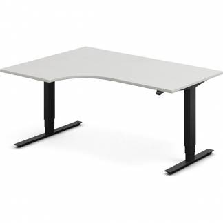 H&aelig;ve-s&aelig;nkebord DNA, Lysgr&aring; 1600x1200 mm Venstre 2-ben/Sort