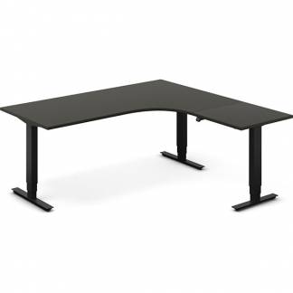 H&aelig;ve-s&aelig;nkebord DNA, Antracit 1800x1800 mm H&oslash;jre 3-ben/Sort