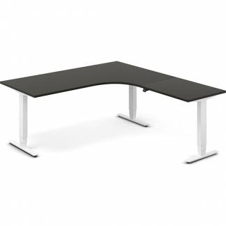 H&aelig;ve-s&aelig;nkebord DNA, Antracit 1800x2000 mm H&oslash;jre 3-ben/Hvid