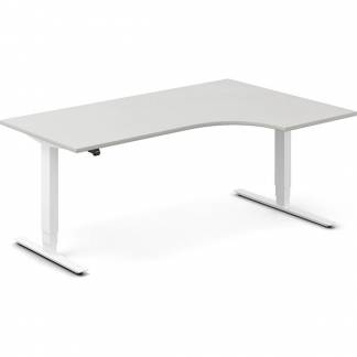 H&aelig;ve-s&aelig;nkebord DNA, Lysgr&aring; 1800x1200 mm H&oslash;jre 2-ben/Hvid