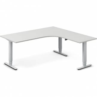 H&aelig;ve-s&aelig;nkebord DNA, Lysgr&aring; 1800x1800 mm H&oslash;jre 3-ben/Alugr&aring;