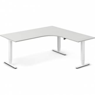 H&aelig;ve-s&aelig;nkebord DNA, Lysgr&aring; 1800x1800 mm H&oslash;jre 3-ben/Hvid