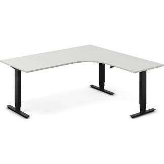 H&aelig;ve-s&aelig;nkebord DNA, Lysgr&aring; 1800x1800 mm H&oslash;jre 3-ben/Sort