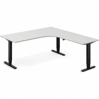 H&aelig;ve-s&aelig;nkebord DNA, Lysgr&aring; 1800x2000 mm H&oslash;jre 3-ben/Sort