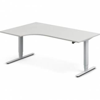 H&aelig;ve-s&aelig;nkebord DNA, Lysgr&aring; 1800x1200 mm Venstre 2-ben/Alugr&aring;