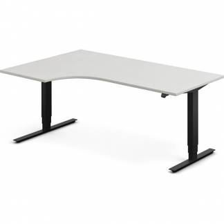 H&aelig;ve-s&aelig;nkebord DNA, Lysgr&aring; 1800x1200 mm Venstre 2-ben/Sort