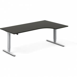 H&aelig;ve-s&aelig;nkebord DNA, Antracit 2000x1200 mm H&oslash;jre 2-ben/Alugr&aring;