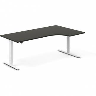 H&aelig;ve-s&aelig;nkebord DNA, Antracit 2000x1200 mm H&oslash;jre 2-ben/Hvid