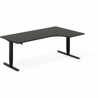 H&aelig;ve-s&aelig;nkebord DNA, Antracit 2000x1200 mm H&oslash;jre 2-ben/Sort