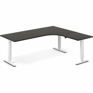 H&aelig;ve-s&aelig;nkebord DNA, Antracit 2000x1800 mm H&oslash;jre 3-ben/Hvid