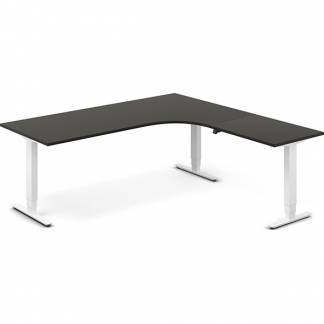 H&aelig;ve-s&aelig;nkebord DNA, Antracit 2000x2000 mm H&oslash;jre 3-ben/Hvid