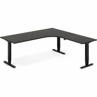 H&aelig;ve-s&aelig;nkebord DNA, Antracit 2000x2000 mm H&oslash;jre 3-ben/Sort