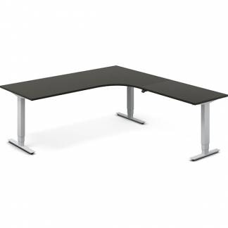 H&aelig;ve-s&aelig;nkebord DNA, Antracit 2000x2200 mm H&oslash;jre 3-ben/Alugr&aring;