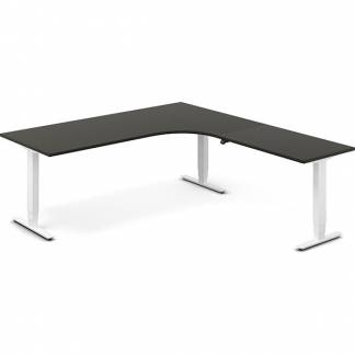 H&aelig;ve-s&aelig;nkebord DNA, Antracit 2000x2200 mm H&oslash;jre 3-ben/Hvid