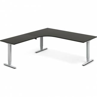 H&aelig;ve-s&aelig;nkebord DNA, Antracit 2000x2200 mm Venstre 3-ben/Alugr&aring;