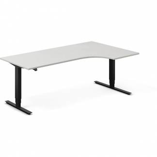 H&aelig;ve-s&aelig;nkebord DNA, Lysgr&aring; 2000x1200 mm H&oslash;jre 2-ben/Sort