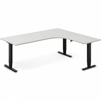 H&aelig;ve-s&aelig;nkebord DNA, Lysgr&aring; 2000x1800 mm H&oslash;jre 3-ben/Sort