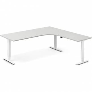 H&aelig;ve-s&aelig;nkebord DNA, Lysgr&aring; 2000x2000 mm H&oslash;jre 3-ben/Alugr&aring;