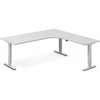 H&aelig;ve-s&aelig;nkebord DNA, Lysgr&aring; 2000x2000 mm H&oslash;jre 3-ben/Hvid