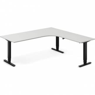 H&aelig;ve-s&aelig;nkebord DNA, Lysgr&aring; 2000x2000 mm H&oslash;jre 3-ben/Sort