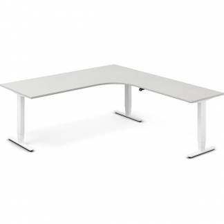 H&aelig;ve-s&aelig;nkebord DNA, Lysgr&aring; 2000x2200 mm H&oslash;jre 3-ben/Hvid