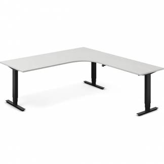H&aelig;ve-s&aelig;nkebord DNA, Lysgr&aring; 2000x2200 mm H&oslash;jre 3-ben/Sort