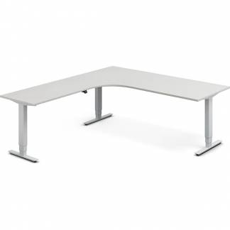 H&aelig;ve-s&aelig;nkebord DNA, Lysgr&aring; 2000x2200 mm Venstre 3-ben/Alugr&aring;