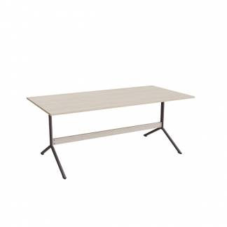 Bord Atlas 1134, 1800x900mm, h&oslash;jde 720, eg h&oslash;jtrykslaminat, gr&aring;t stel