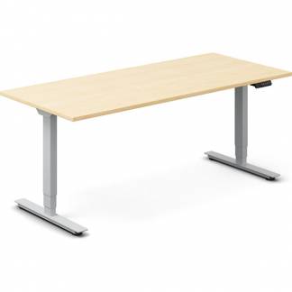 Hæve-sænkebord DNA, Birk 1800x800 mm 2-ben/Alugrå