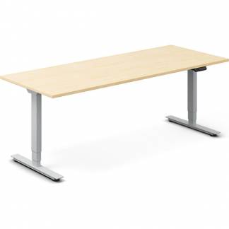 H&aelig;ve-s&aelig;nkebord DNA, Birk 2000x800 mm 2-ben/Alugr&aring;