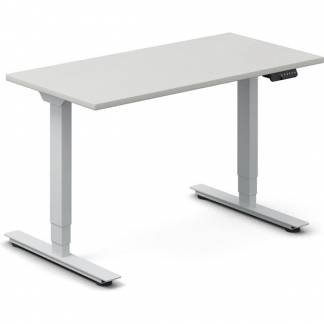 H&aelig;ve-s&aelig;nkebord DNA, Lysgr&aring; 1200x600 mm 2-ben/Alugr&aring;