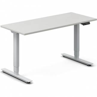 H&aelig;ve-s&aelig;nkebord DNA, Lysgr&aring; 1400x600 mm 2-ben/Alugr&aring;