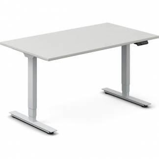 H&aelig;ve-s&aelig;nkebord DNA, Lysgr&aring; 1400x800 mm 2-ben/Alugr&aring;