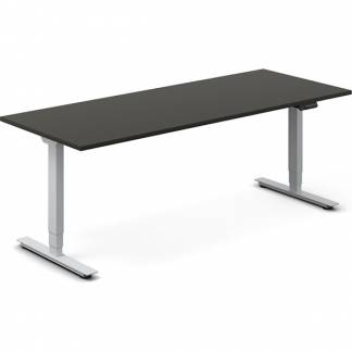 H&aelig;ve-s&aelig;nkebord DNA, Antracit 2000x800 mm 2-ben/Alugr&aring;