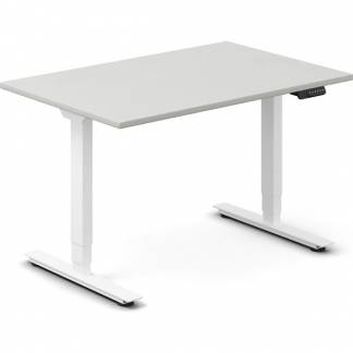 H&aelig;ve-s&aelig;nkebord DNA, Lysgr&aring; 1200x800 mm 2-ben/Hvid