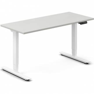 H&aelig;ve-s&aelig;nkebord DNA, Lysgr&aring; 1400x600 mm 2-ben/Hvid