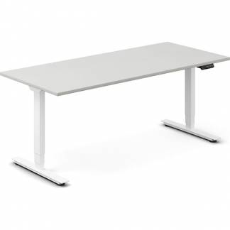 H&aelig;ve-s&aelig;nkebord DNA, Lysgr&aring; 2000x800 mm 2-ben/Hvid