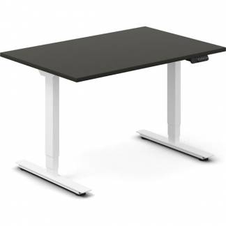 Hæve-sænkebord DNA, Antracit 1200x800 mm 2-ben/Hvid