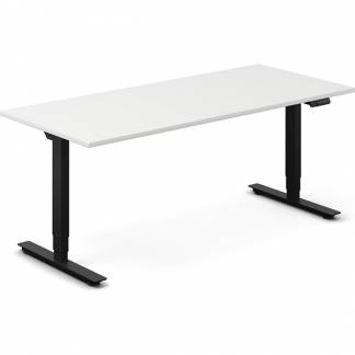 H&aelig;ve-s&aelig;nkebord DNA, Hvid 1800x800mm 2-ben/Sort