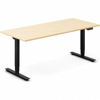 H&aelig;ve-s&aelig;nkebord DNA, Birk 1800x800 mm 2-ben/Sort