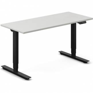 H&aelig;ve-s&aelig;nkebord DNA, Lysgr&aring; 1400x600 mm 2-ben/Sort